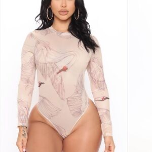 Capture This Mesh Long Sleeve Bodysuit